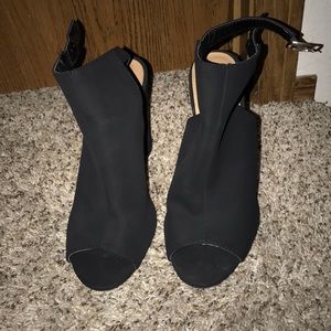 Black platform heels